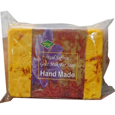 Pipasa Hand Made Real Saffron Goat Milk Bar Soap -90gm image
