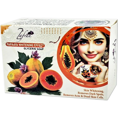 Zafran Papaya Whitening Effect Glycerin Soap 100gm image