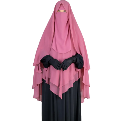 Glam Touch Zara - 3 Layer Extra Long Ready Hiab Pink image