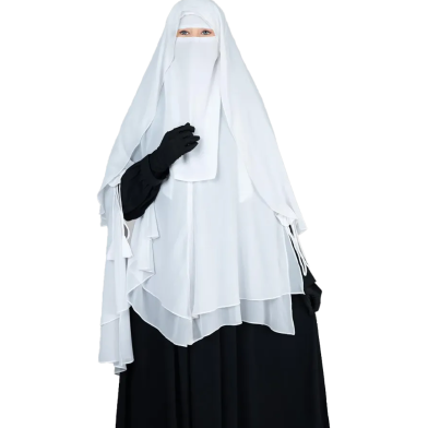 Glam Touch Zara - 3 Layer Extra Long Ready Hiab | White image