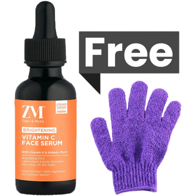 Zayn And Myza Vitamin C Face Serum (Gift Exfoliating Shower Gloves) FREE image