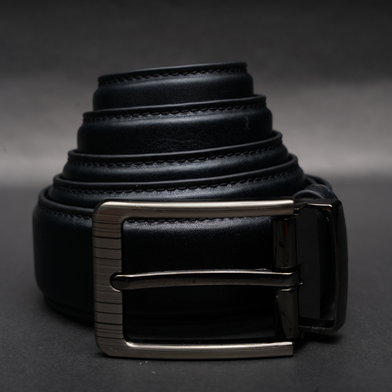 Zays Genuine Leather Belt for Men – Premium Full-Grain Cowhide, Handmade, Formal And Casual Use (BC117-BS103-Black) image