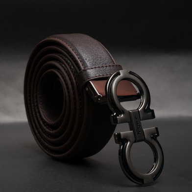 Zays Genuine Leather Belt for Men – Premium Full-Grain Cowhide, Handmade, Formal And Casual Use (BC115-BS106-Chocolate) image