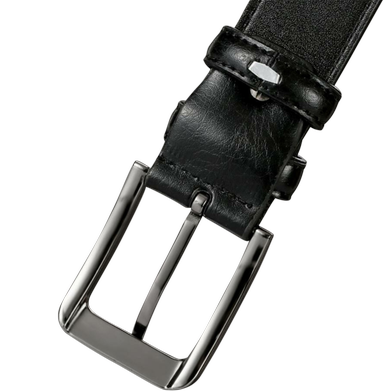 Zays Handcrafted Genuine Leather Belt for Men – Premium Quality, Adjustable, Stylish (ZMB103-Black) Slide 4