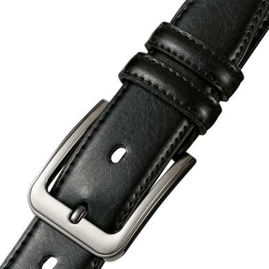 Zays Handcrafted Genuine Leather Belt for Men – Premium Quality, Adjustable, Stylish (ZMB103-Black) Slide 3
