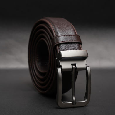 Zays Handcrafted Genuine Leather Belt for Men – Premium Quality, Adjustable, Stylish and Durable (ZMB161-Chocolate) image