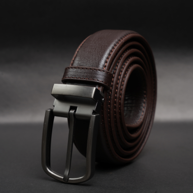 Zays Handcrafted Genuine Leather Belt for Men – Premium Quality, Adjustable, Stylish and Durable (ZMB159-Chocolate) image