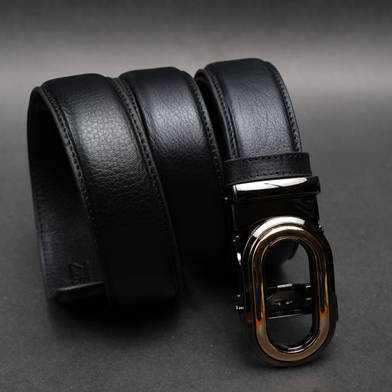 Zays Handcrafted Imported Full-Grain Cowhide Leather Auto Gear Belt for Men (BC121-BS110-Black) image