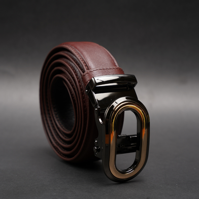 Zays Handcrafted Imported Full-Grain Cowhide Leather Auto Gear Belt for Men (BC121-BS112-Antique Brown) image