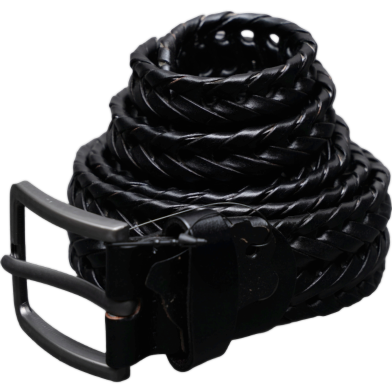 Zays Handcrafted Leather Belt Men Full Grain Cowhide Adjustable Fit Office Casual Premium Box Black image