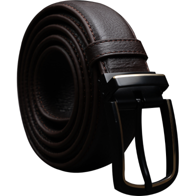Zays Handcrafted Leather Belt for Men – Full-Grain Cowhide, Adjustable Fit, Stylish (ZMB166-Chocolate) image