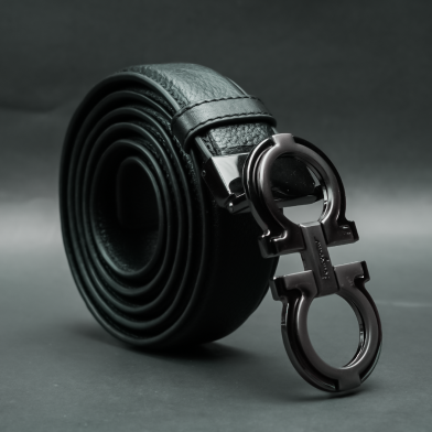 Zays Handcrafted Leather Belt for Men – Full-Grain Cowhide, Adjustable Fit, Stylish (ZMB157-Black) image