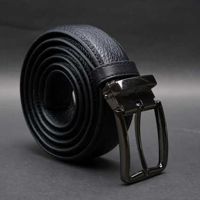 Zays Handcrafted Leather Belt for Men – Full-Grain Cowhide, Adjustable Fit, Stylish (ZMB153-Black) image