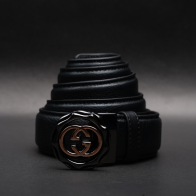 Zays Handcrafted Leather Belt for Men – Full-Grain Cowhide, Adjustable Fit, Stylish (ZMB170-Black) image