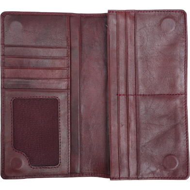 Zays Handcrafted Premium Eco-Friendly Leather Long Wallet for Max 2 Mobile (ZLW108-Chocolate) image