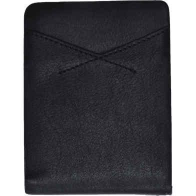 Zays Handcrafted Premium Leather Bifold Short Wallet (ZSW103-Black) image