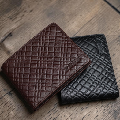 Zays Handcrafted Premium Leather Bifold Short Wallet image