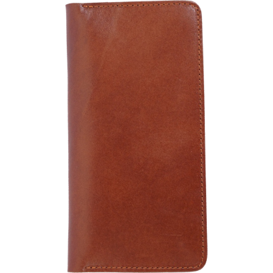 Zays Handcrafted Full-Grain Leather Long Wallet – Elegant, Durable, and Functional for Everyday Use (ZLW106-Brown) image
