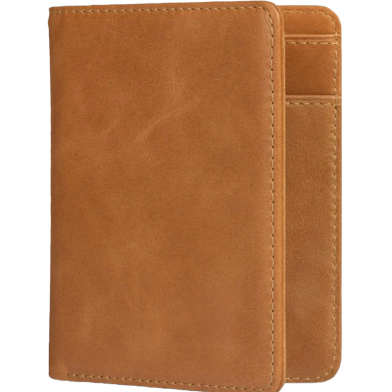 Zays Handcrafted Premium Leather Bifold Short Wallet (ZSW125-Brown) image
