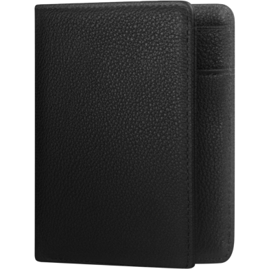 Zays Handcrafted Premium Leather Bifold Short Wallet (ZSW126-Black) image