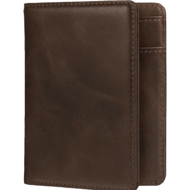 Zays Premium Handcrafted Slim Bifold Leather Short Wallet Men Women Chocolate Color (ZSW127-Chocolate) image