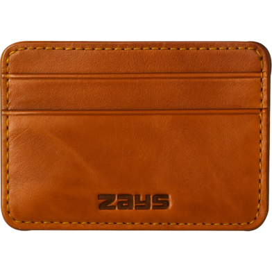 Zays Premium Leather Super Slim Card Holder, Handcrafted Durable Stylish Compact for Men And Women (ZCW101-Brown) image