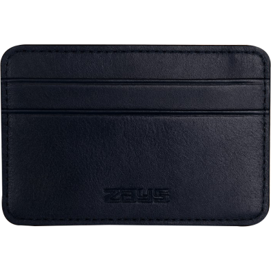 Zays Premium Leather Super Slim Card Holder, Handcrafted Durable Stylish Compact for Men And Women (ZCW102-Navy Blue) image