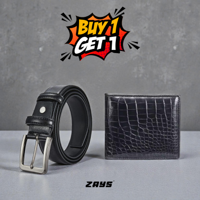 Zays Special Premium Leather Belt (Buy1 Get1 Wallet FREE) image