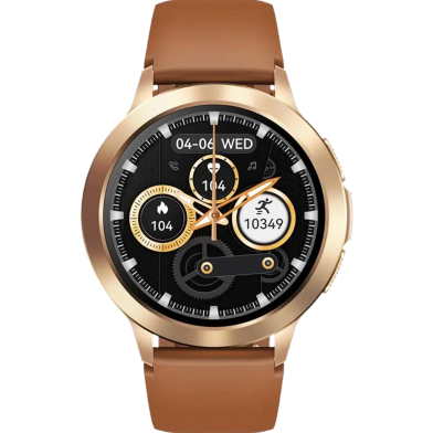 Zeblaze Btalk 2 Ultra HD Amoled Display Smart Watch - Brown image