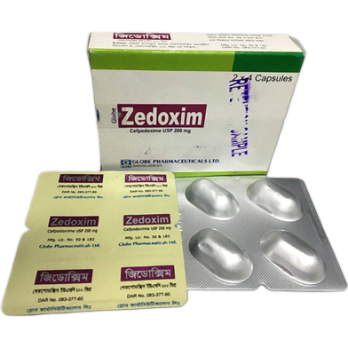 Zedoxim 200 mg Capsule 4's strip image