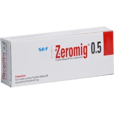 Zeromig 0.5 mg Tablet 10's Strip image