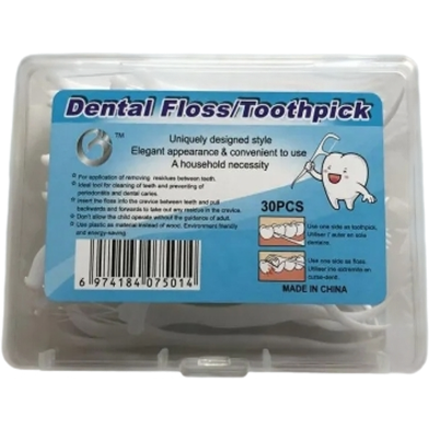Zhuyusheng White Dental Floss / Toothpick 30pcs (Made in China) image