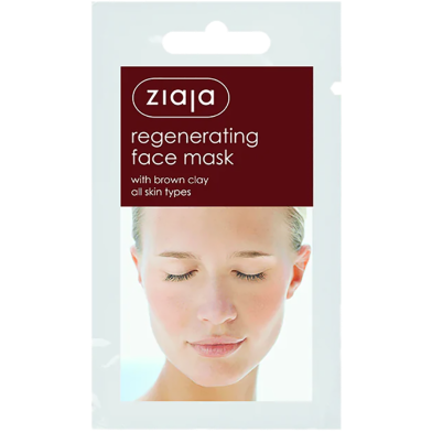 Ziaja Regenerating Face Mask With Brown Clay / Sachet / Display 7 ML image