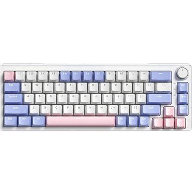 Zifriend Hot Swappable Wired RGB Mechanical Keyboard TNT Yellow Switch Linear Wired White And Purple image