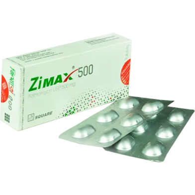 Zimax 500 mg Tablet 10's Strip image