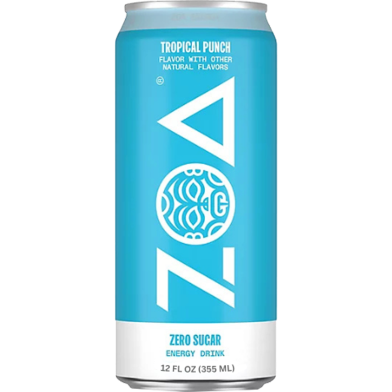 Zoa Tropical Punch Zero Sugar Energy Drink Can 355 ml image