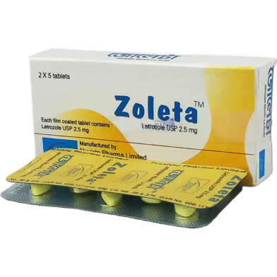 Zoleta 2.5 mg Tablet 5's Strip image
