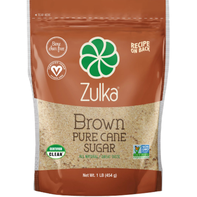 Zulka Brown Pure Cane Sugar 454 gm image