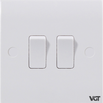  VGTEC 2 Gang 1 way switch (Classic series) image