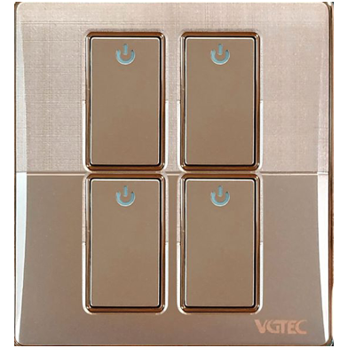  4 Gang 1 way switch (Platinum series) image