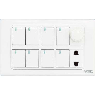  8 Gang switch with fan dimmer image