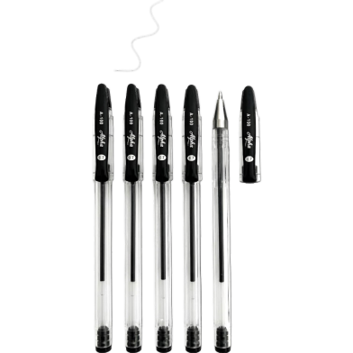  Alpha Ballpen Black 0.7mm-6 Pcs image