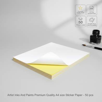 Artist Inks And Paints Premium Quality A4 size Sticker Paper - 50 pcs Slide 2