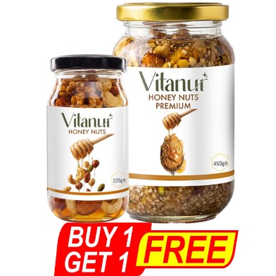  BUY Vitanur Crushed Honey Nut Premium 450 gm GET Honey Nut 225 gm FREE image