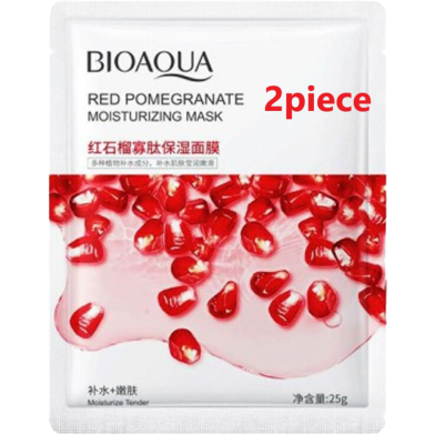  Bioaqua Red Pomegranate Moisturizing Mask 25 gm 2 Pcs image