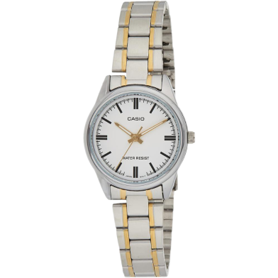 CASIO Silver Plated Case Stainless Steel Band Watch for Women image