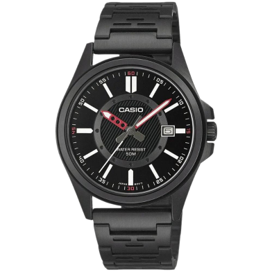 Casio Stainless Steel Quartz Black Dial image