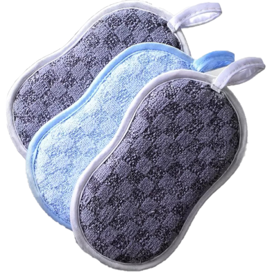  Dishwashing Eight - Shaped Sponge to Wipe The Pot Artifact, Non - Stick Oil Double - Sided Dishwashing Cloth, Two Color Rag - 1 pcs image