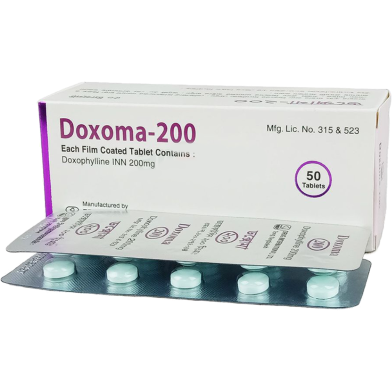  Doxoma 200 mg 10's Strip Tablet image