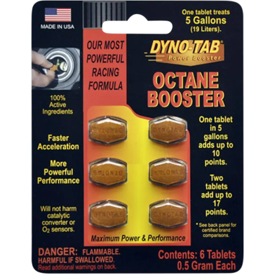  Dyno Tab HP Oil Additives 6-Tab Card Only For Car (1 For 114 Liters Octane) image